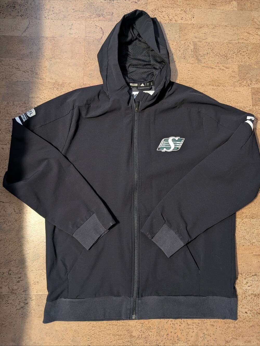 Saskatchewan Roughriders Adidas Zip Up CFL Men's XL Hooded Sweatshirt Hoodie
